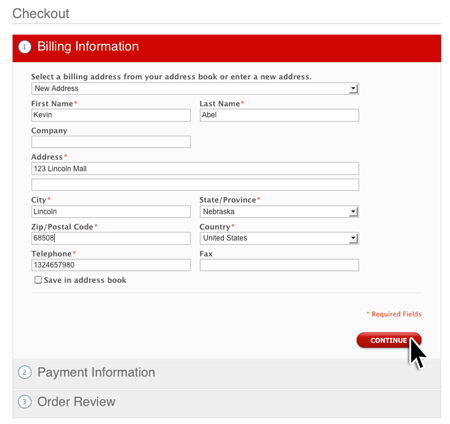 Billing Information Example