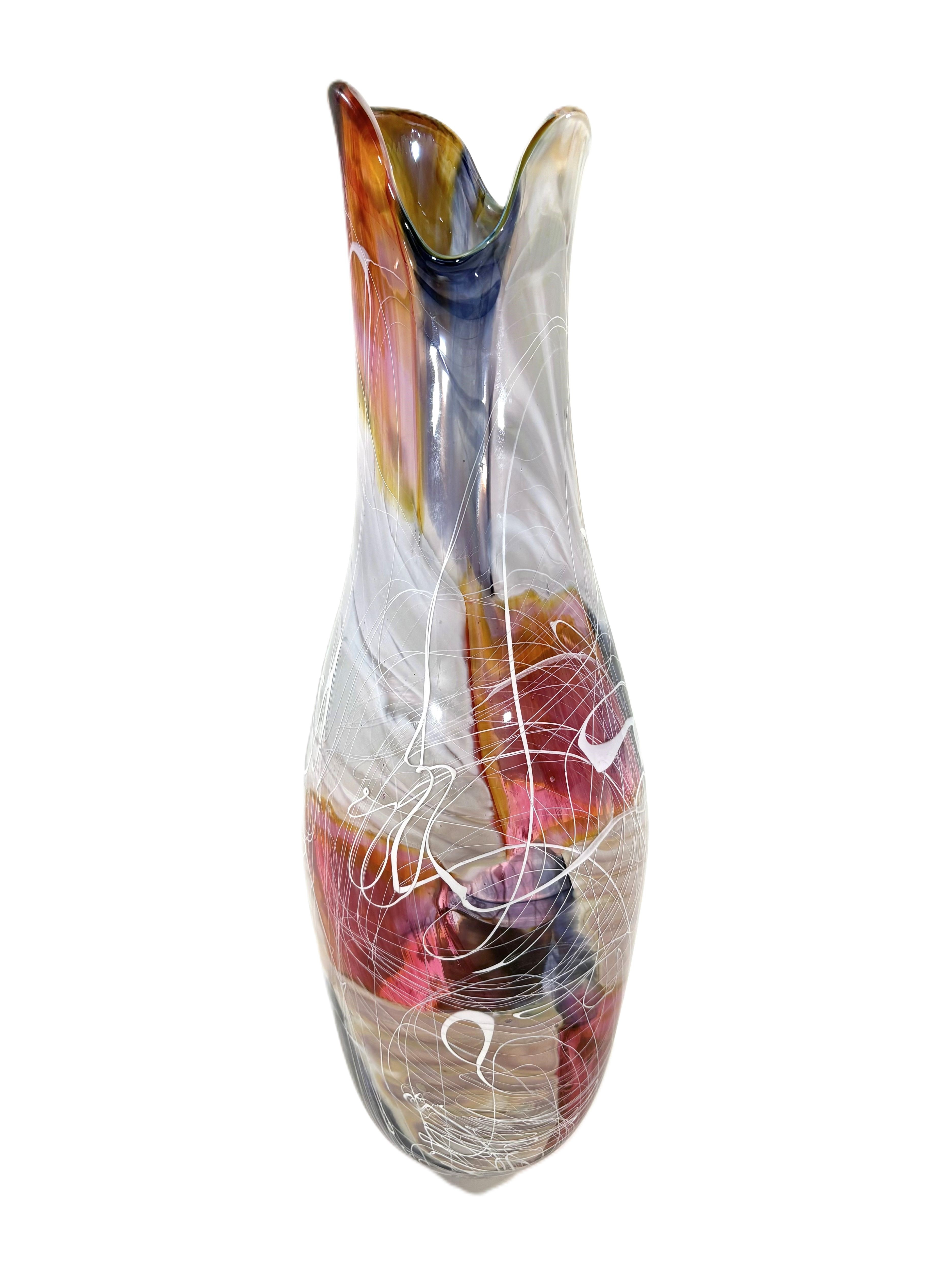 Handblown Glass Vase - Spring Bloom color