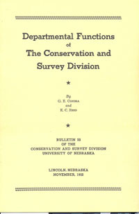 Departmental Functions of the Conservation and Survey Division (CB-33) 