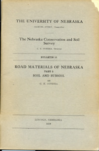Road Materials of Nebraska, Part 3, Soil and Subsoil (DB-10)