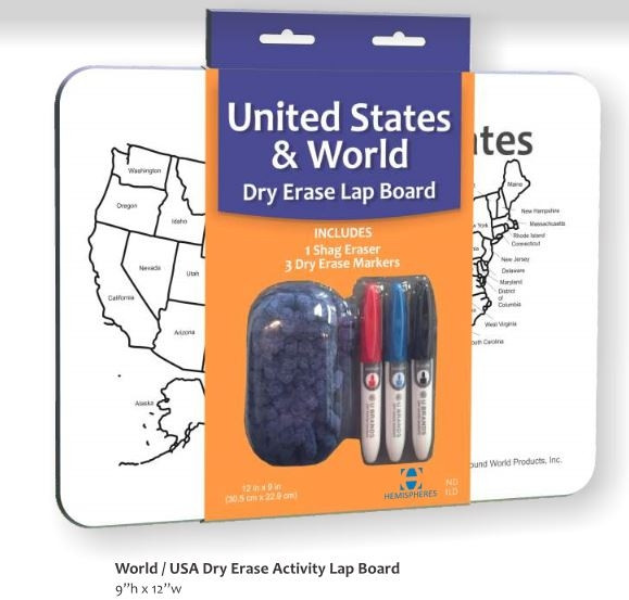 World/USA Dry Erase Lap Board (DE01)