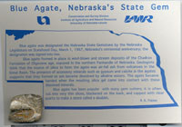State Rock Postcards: Blue, Prairie or Lake Superior Agates (GIM-79) 