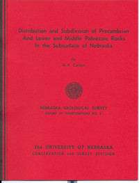 Distribution and Subdivision of Precambrian and Lower and Middle Paleozoic Rocks in the Subsurface of Nebraska (GSI-3)