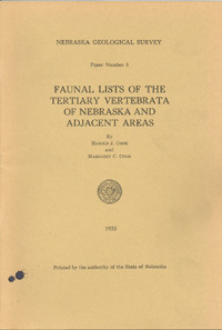 Faunal Lists of the Tertiary Vertebrata of Nebraska and Adjacent Areas (GSP-5)