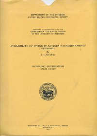Availability of Water in Eastern Saunders County, Nebraska (HA-266) 