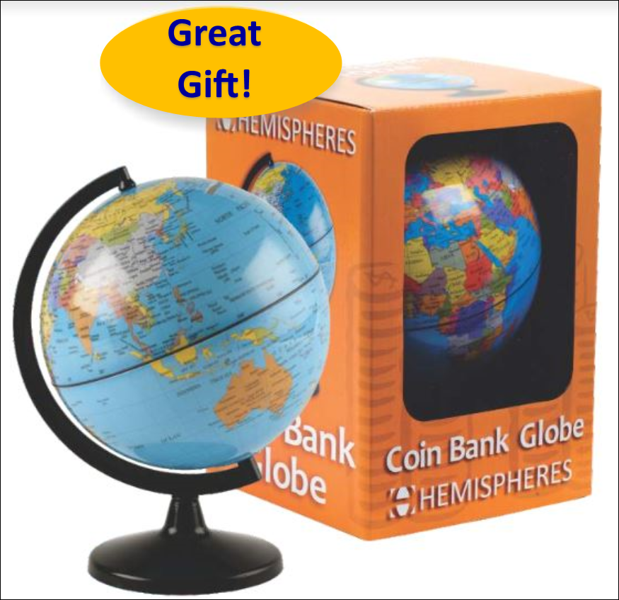 "Save The World" Coin Bank Globe (CB01)