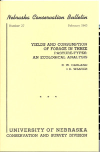 Yields and Consumption of Forage in Three Pasture-Types: An Ecological Analysis (CB-27)