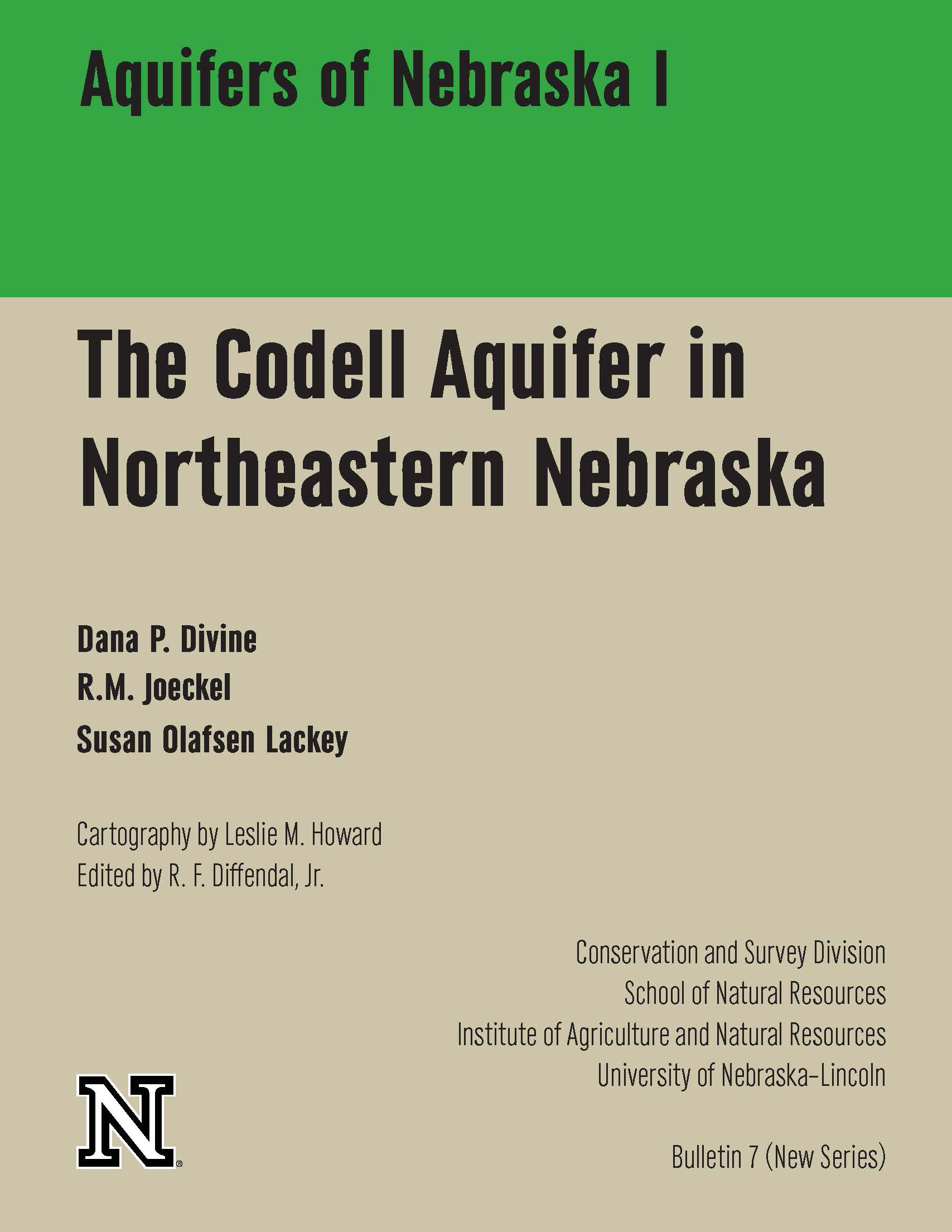 Aquifers of Nebraska 1 The Codell Aquifer in Northeastern Nebraska CB-7 (NS)