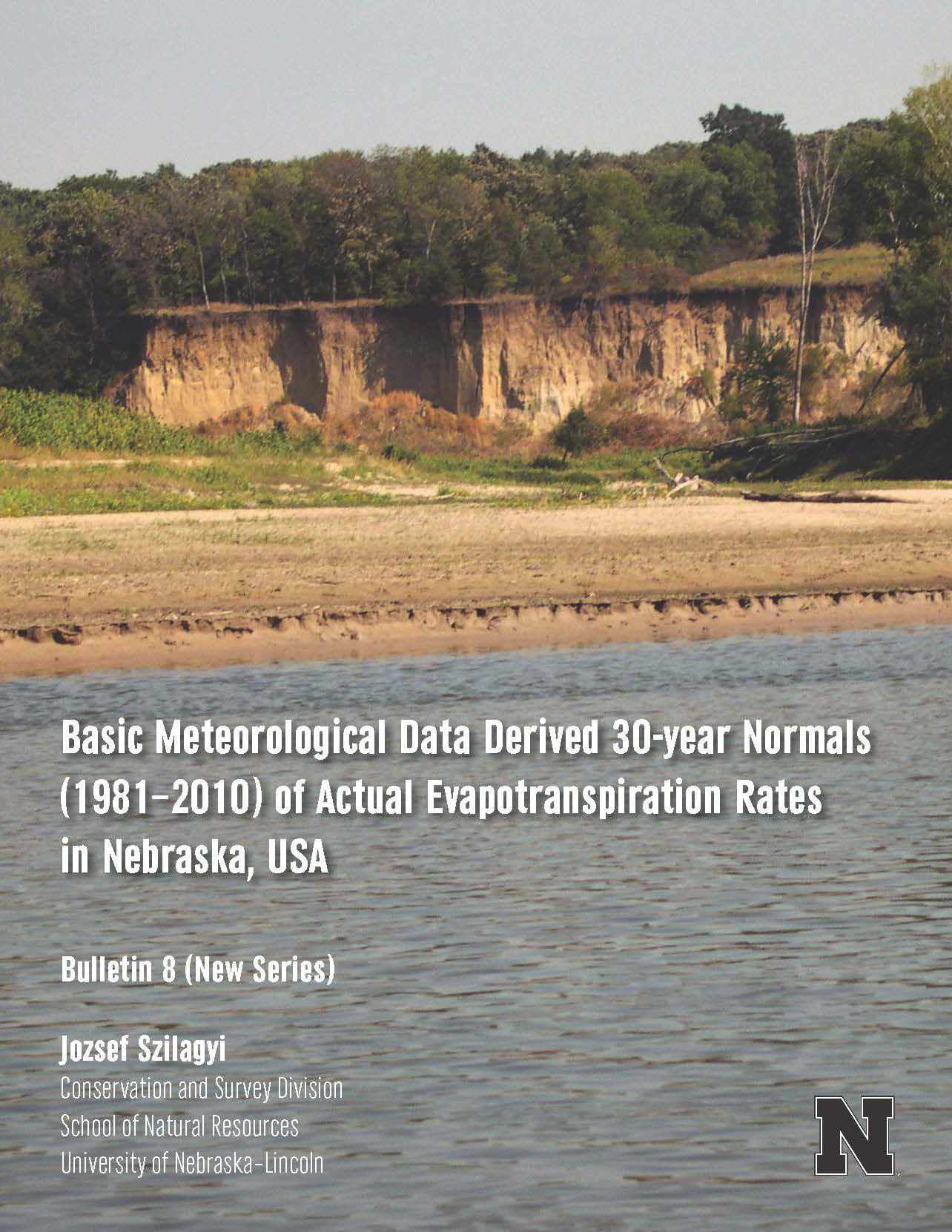 Basic Meteorological Data Derived 30-year Normals (1981 - 2010) of Actual Evaportranspiration Rates in Nebraska, USA (CB-8(NS))