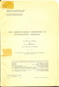 The Pennsylvanian Formations of Southeastern Nebraska (DB-2)