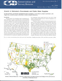 Arsenic in Nebraska's Groundwater and Public Water Systems (ESN-7) 
