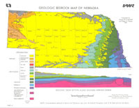 Bedrock of Nebraska with Geologic Time and Rock Chart (GMC-2)