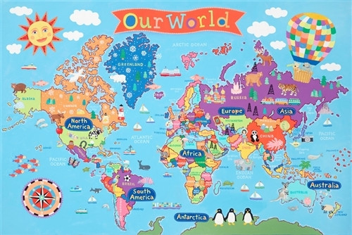 Kid's World Wall Map (KM01)