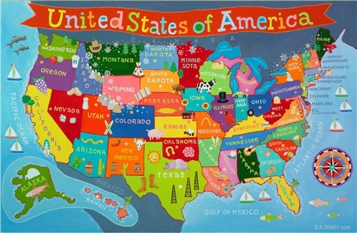 Kid's United States Wall Map (KM02)