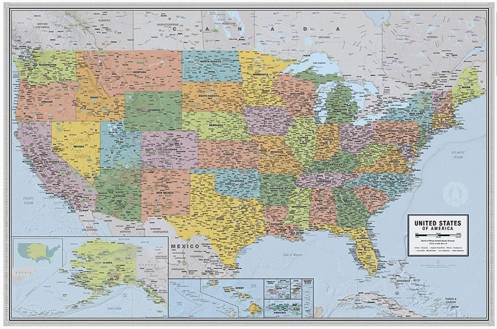 World Voyager Wall Map (MS-7)