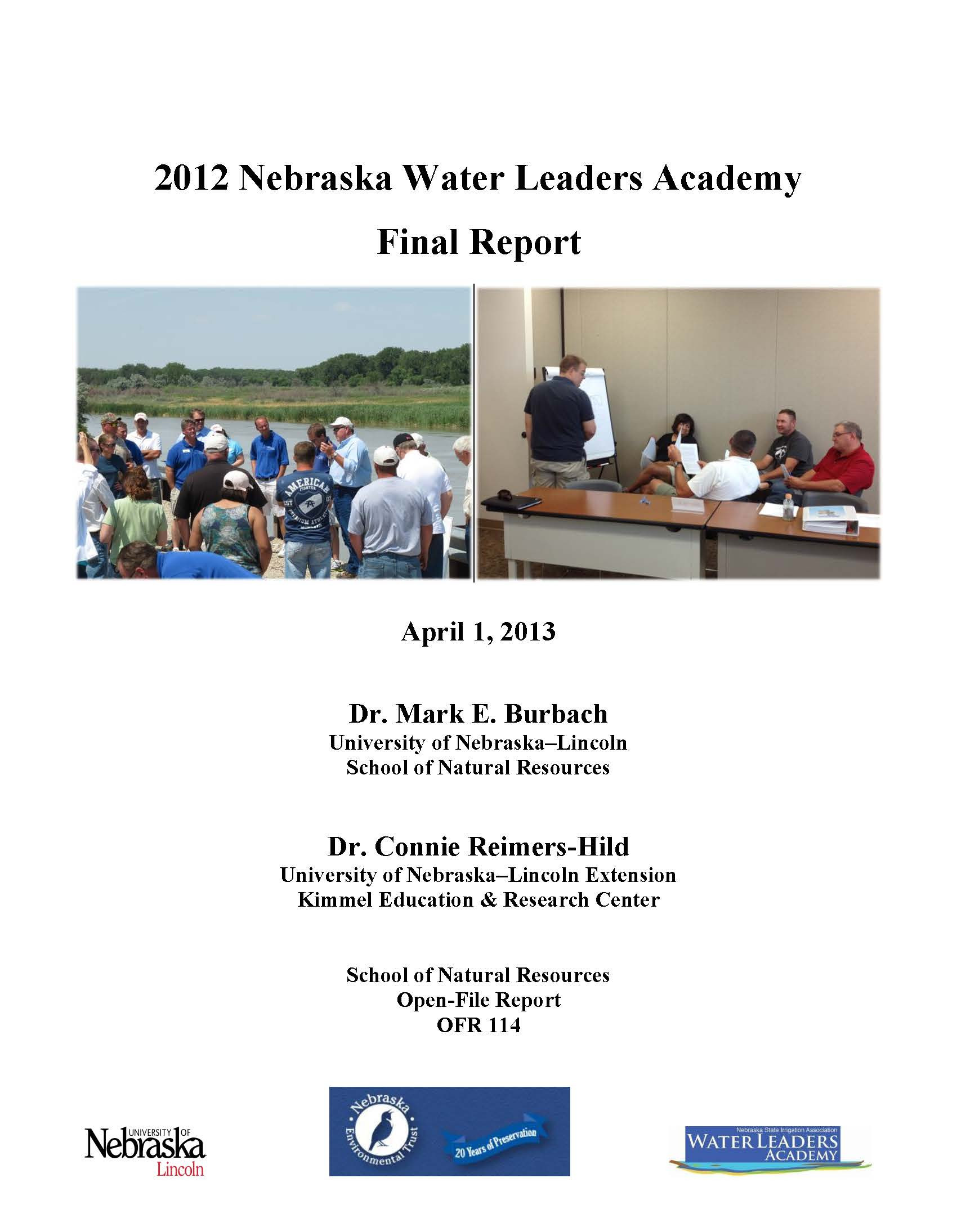 2012 Water Leaders Academy Final Report (OFR-114)