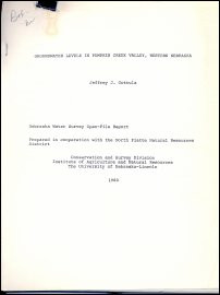 Groundwater Levels in Pumpkin Creek Valley, Western Nebraska (OFR-26)