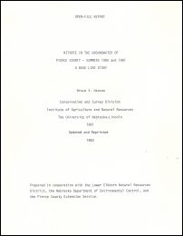 Nitrate in the Groundwater of Pierce County, Summers 1980 and 1981, A Base Line Study (OFR-28)