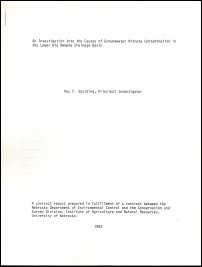 An Investigation into the Causes of Groundwater Nitrate Contamination in the Lower Big Nemaha Drainage Basin (OFR-54) 