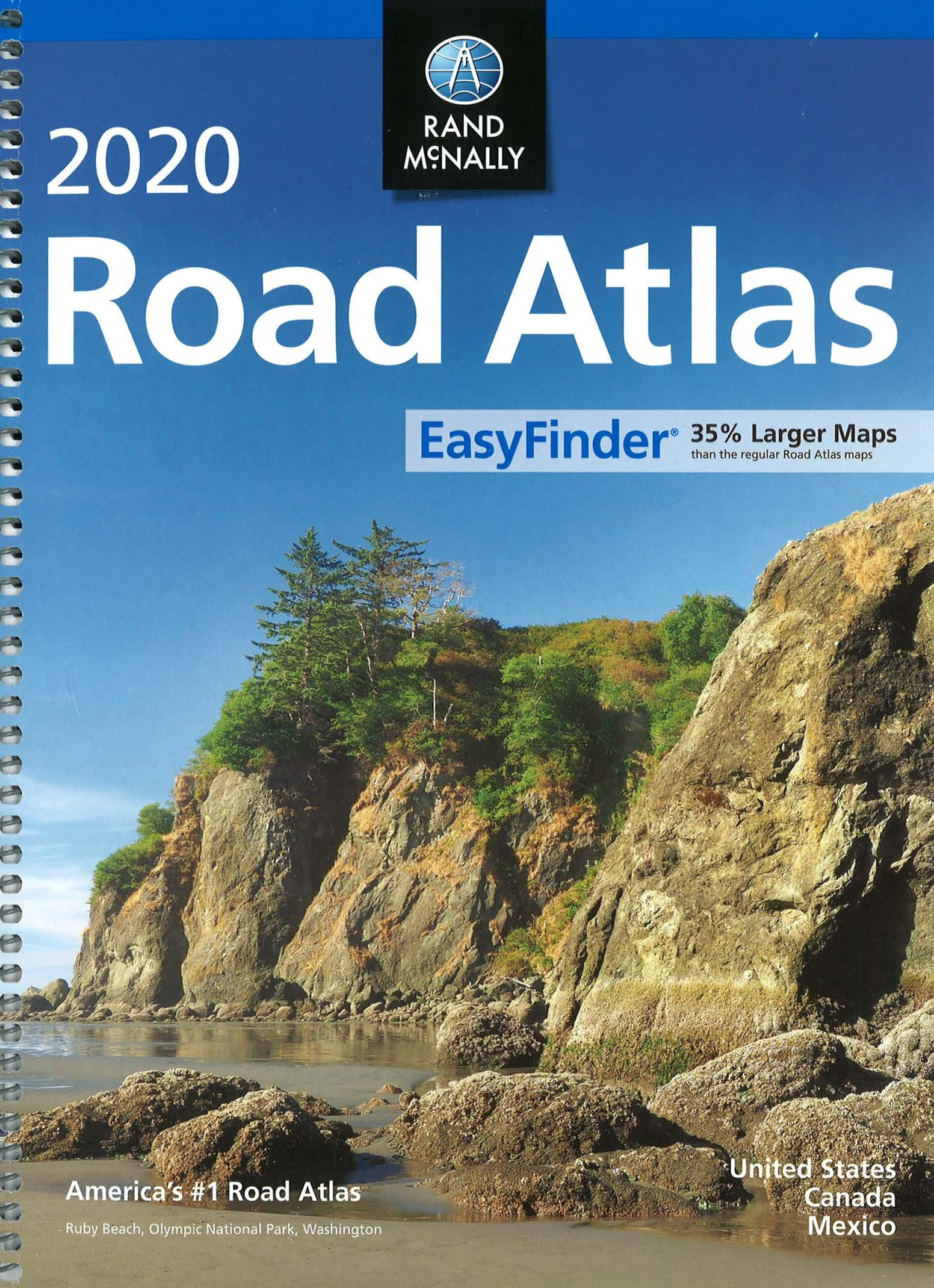 Rand McNally 2020 Road Atlas Mid Size Easy Finder-Spiral (RMc-16)