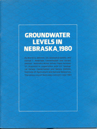 Groundwater Levels in Nebraska, 1980
