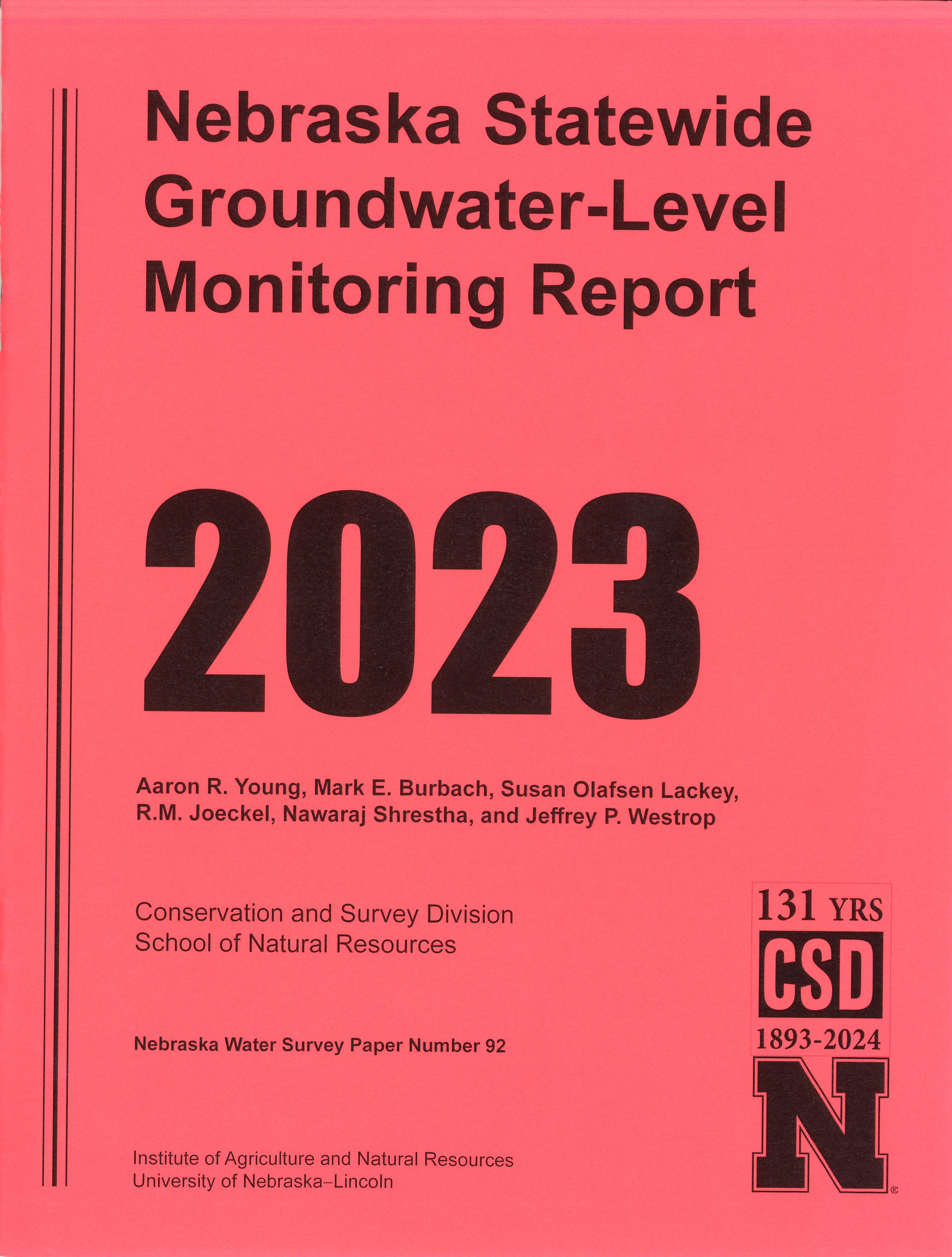 Nebraska Statewide Groundwater-Level Monitoring Report 2023