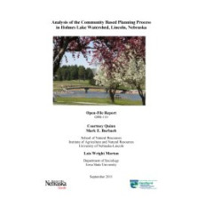 Analysis of the Community Based Planning Process in Holmes Lake Watershed, Lincoln Nebraska (OFR-110)