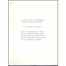 1976 Baseline Survey of the Groundwater Chemistry in Holt County, Nebraska (OFR-15)