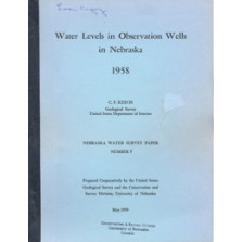 Water Levels in Observation Wells in Nebraska, 1958