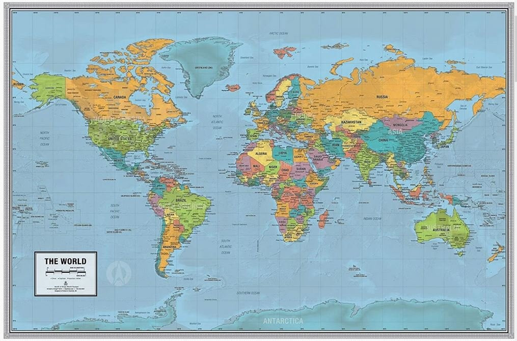 World Voyager Wall Map  (MS-4)