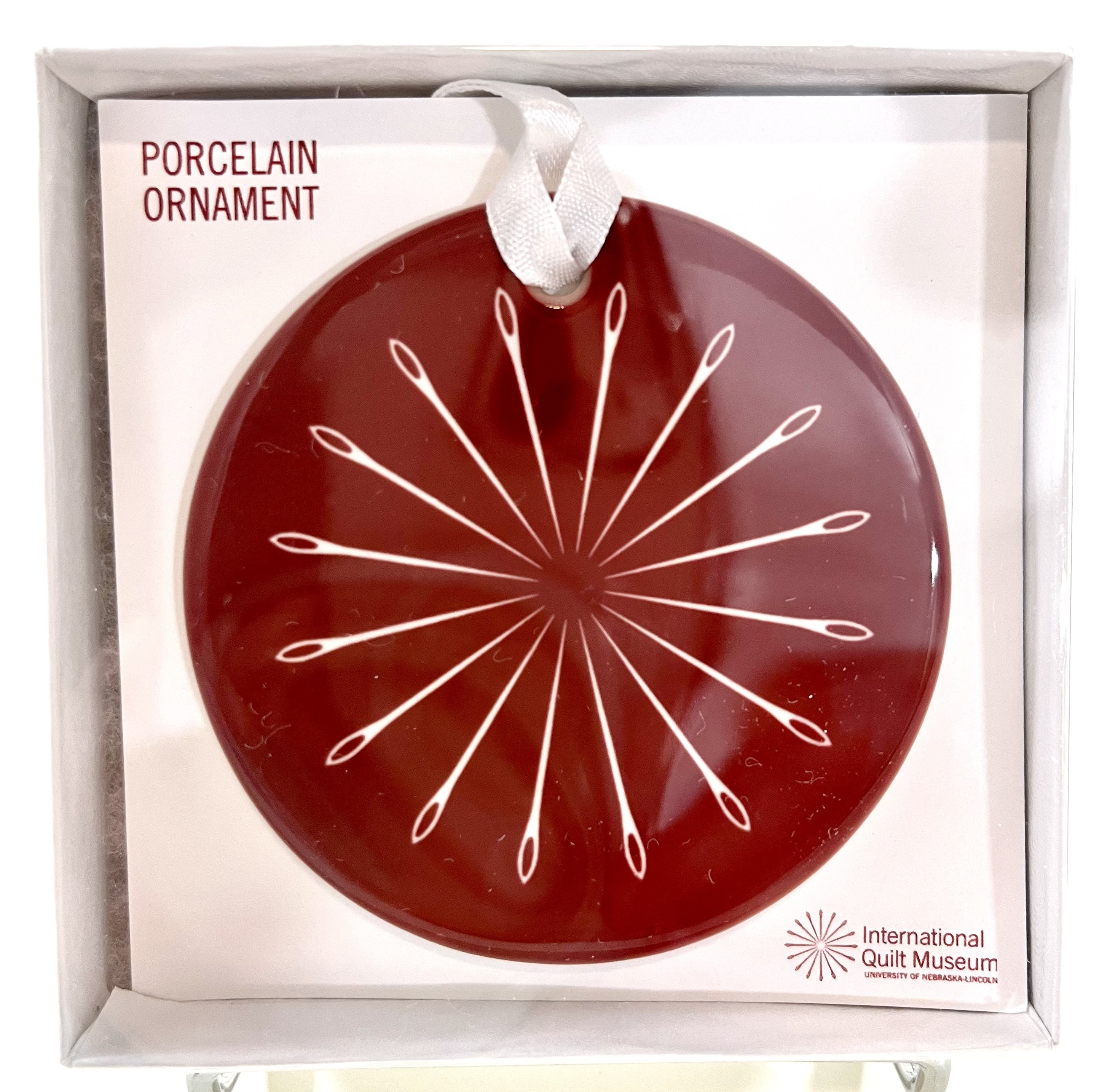 Ornament Needleburst Logo Porcelain 