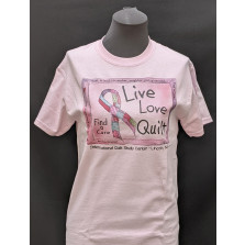 Live, Love, Quilt - Find A Cure T-Shirt