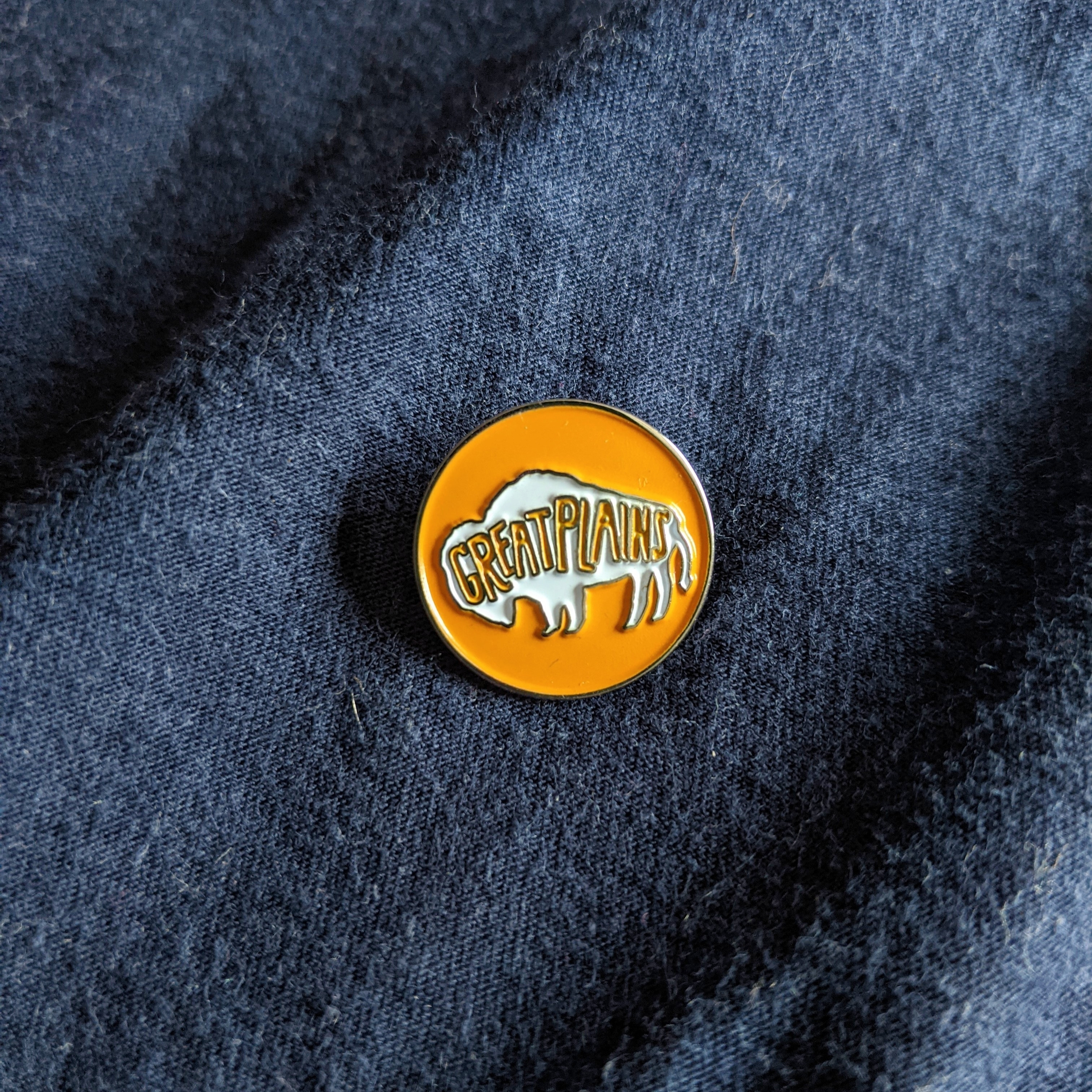 Enamel Bison Pin