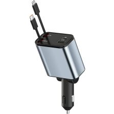TechTrendz 4-in-1 Retractable Car Charger