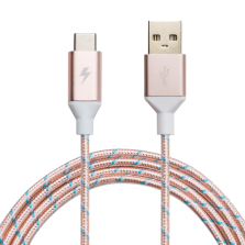 ChargeCords USB-C to USB-A Cable - Rose Gold 5ft.