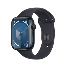 Aluminum Apple Watch Series 9 45mm Med/Large - Midnight (GPS + Cellular)