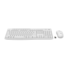 Logitech MK295 Silent Wireless Keyboard Mouse Combo - Off White