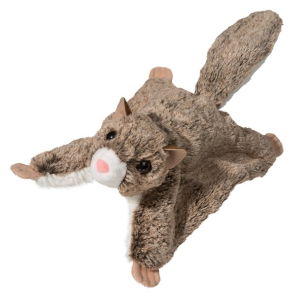 Plush Stuffed Slying Squirrel with "N" bandana