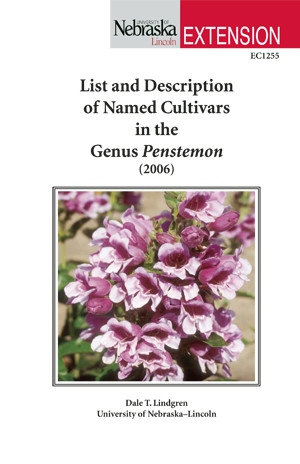 List and Description of Named Cultivars in the Genus "Penstemon" 