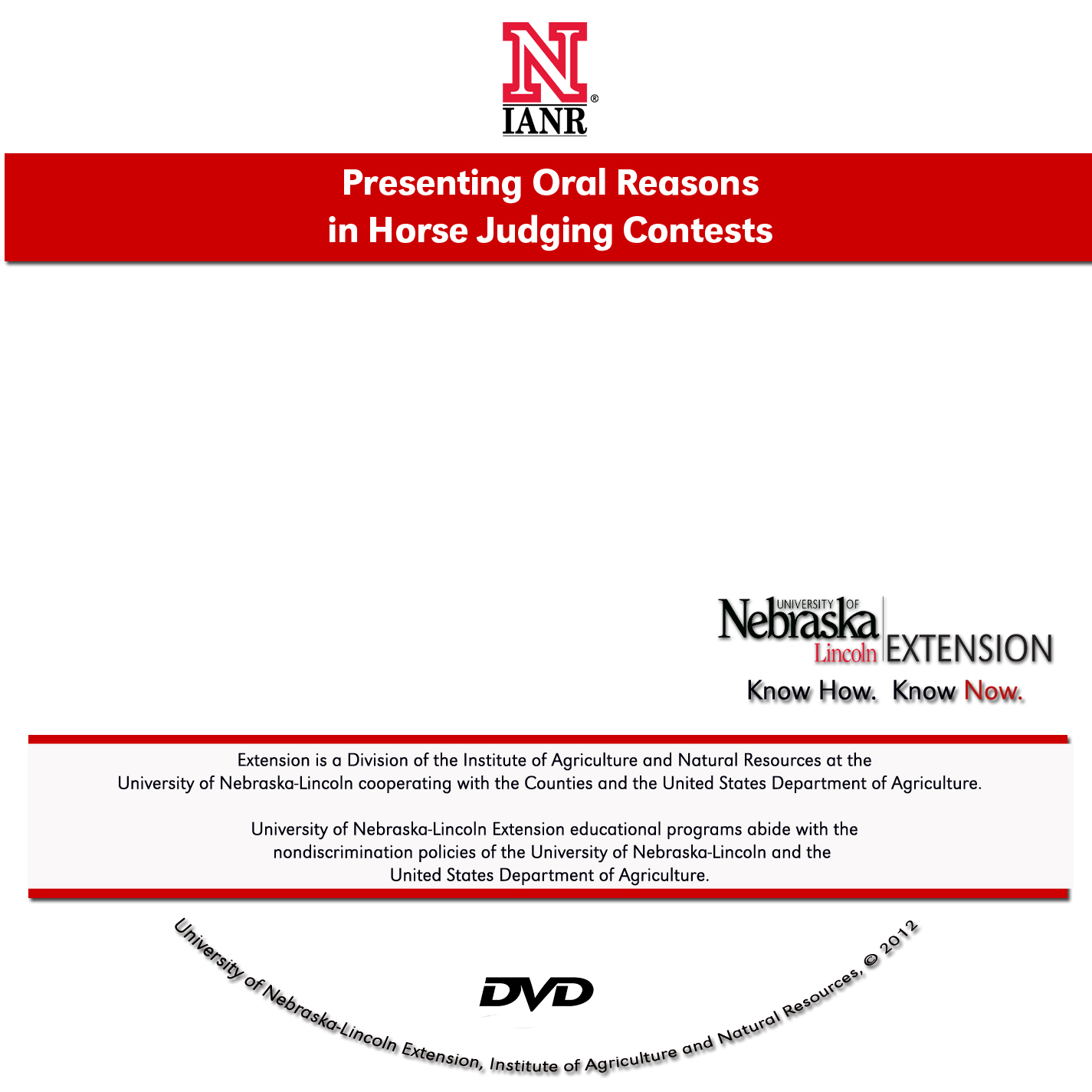Presenting Oral Reasons for Horse Judging Contests [DVD]