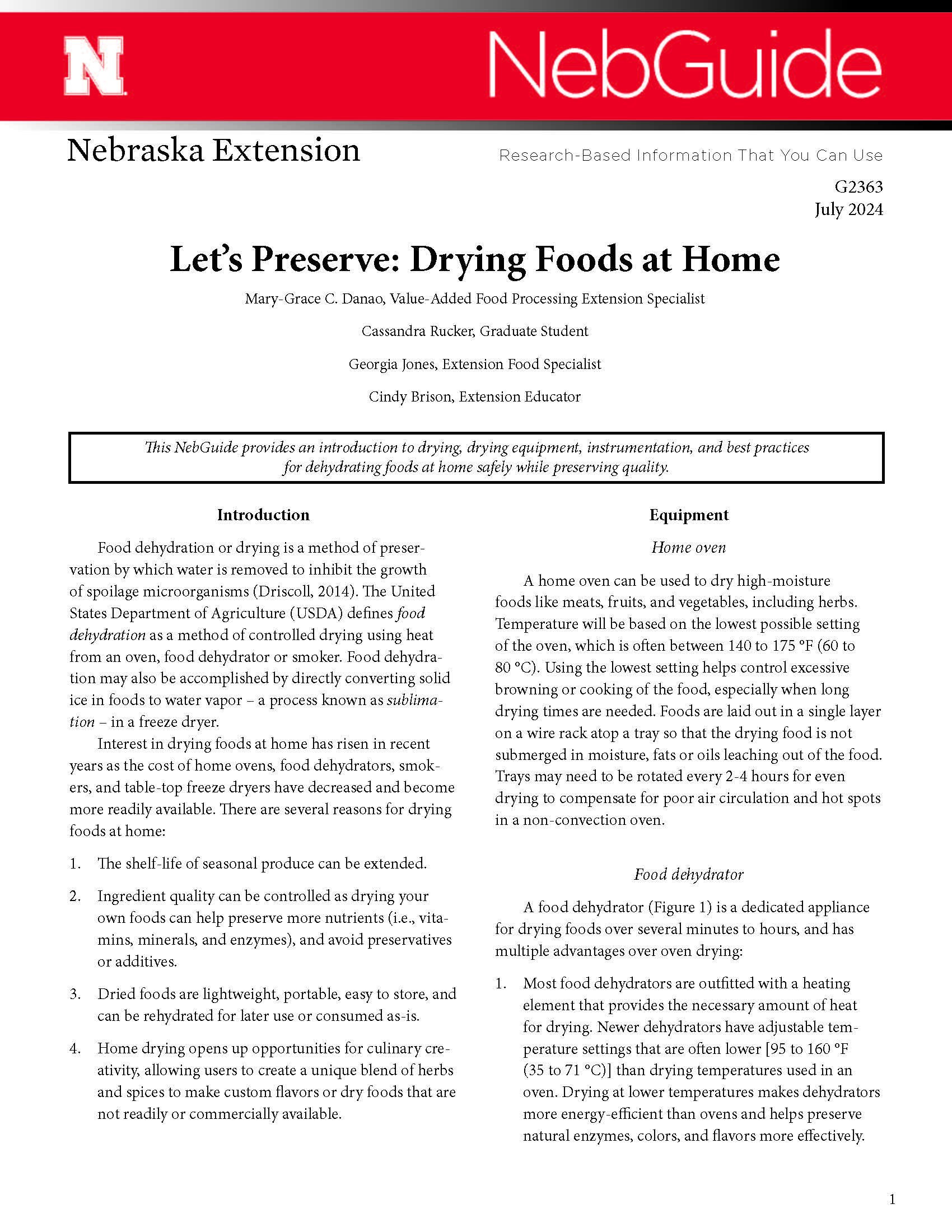 Let's Preserve: Drying Foods at Home