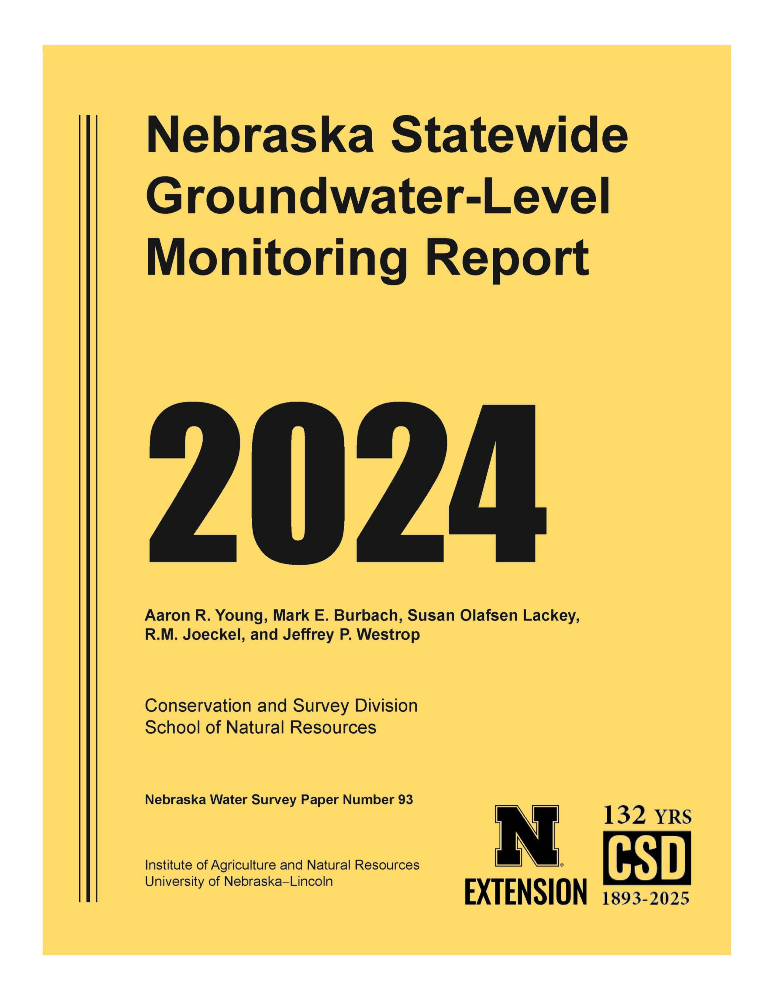 Nebraska Statewide Groundwater-Level Monitoring Report 2024 (WSP-93)